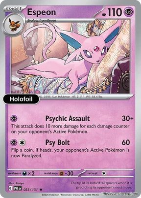 Espeon - 033/131 - [PRE - SV: Prismatic Evolutions] - Holofoil