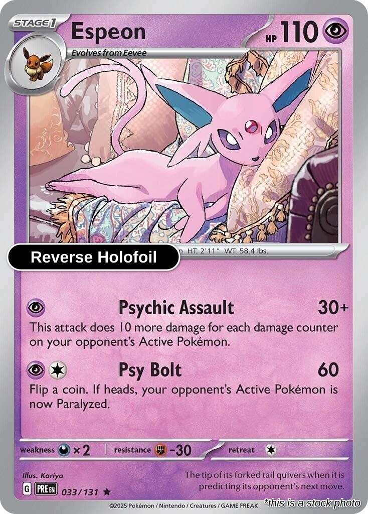 Espeon - 033/131 - [PRE - SV: Prismatic Evolutions] - Reverse Holofoil