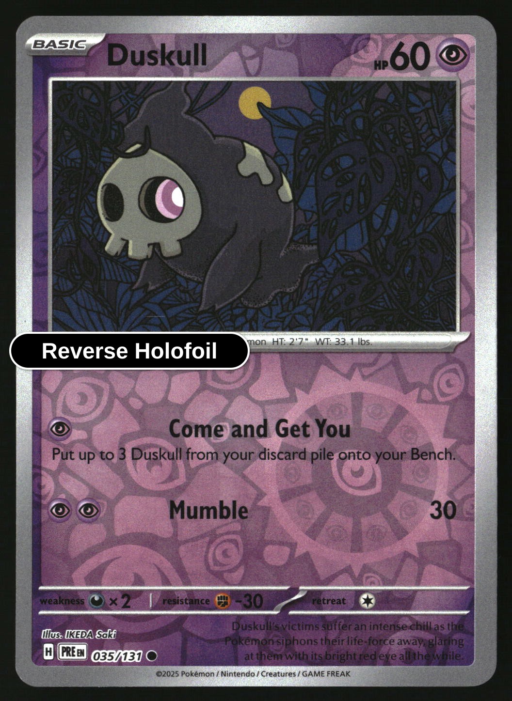 Duskull - 035/131 - [PRE - SV: Prismatic Evolutions] - Reverse Holofoil
