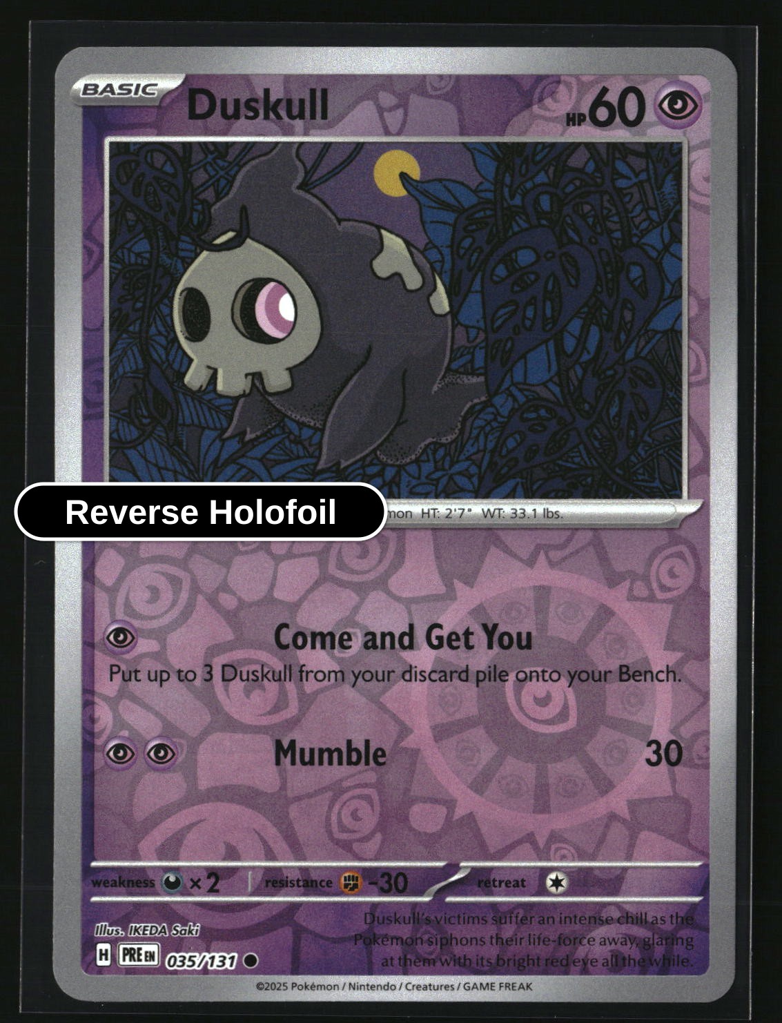 Duskull - 035/131 - [PRE - SV: Prismatic Evolutions] - Reverse Holofoil