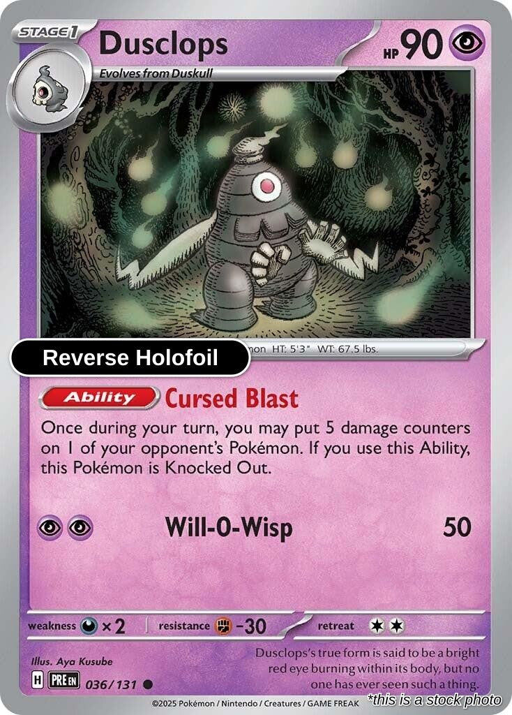 Dusclops - 036/131 - [PRE - SV: Prismatic Evolutions] - Reverse Holofoil