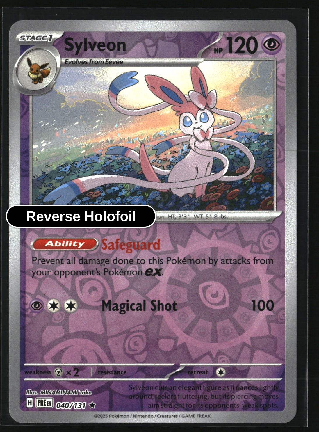 Sylveon - 040/131 - [PRE - SV: Prismatic Evolutions] - Reverse Holofoil
