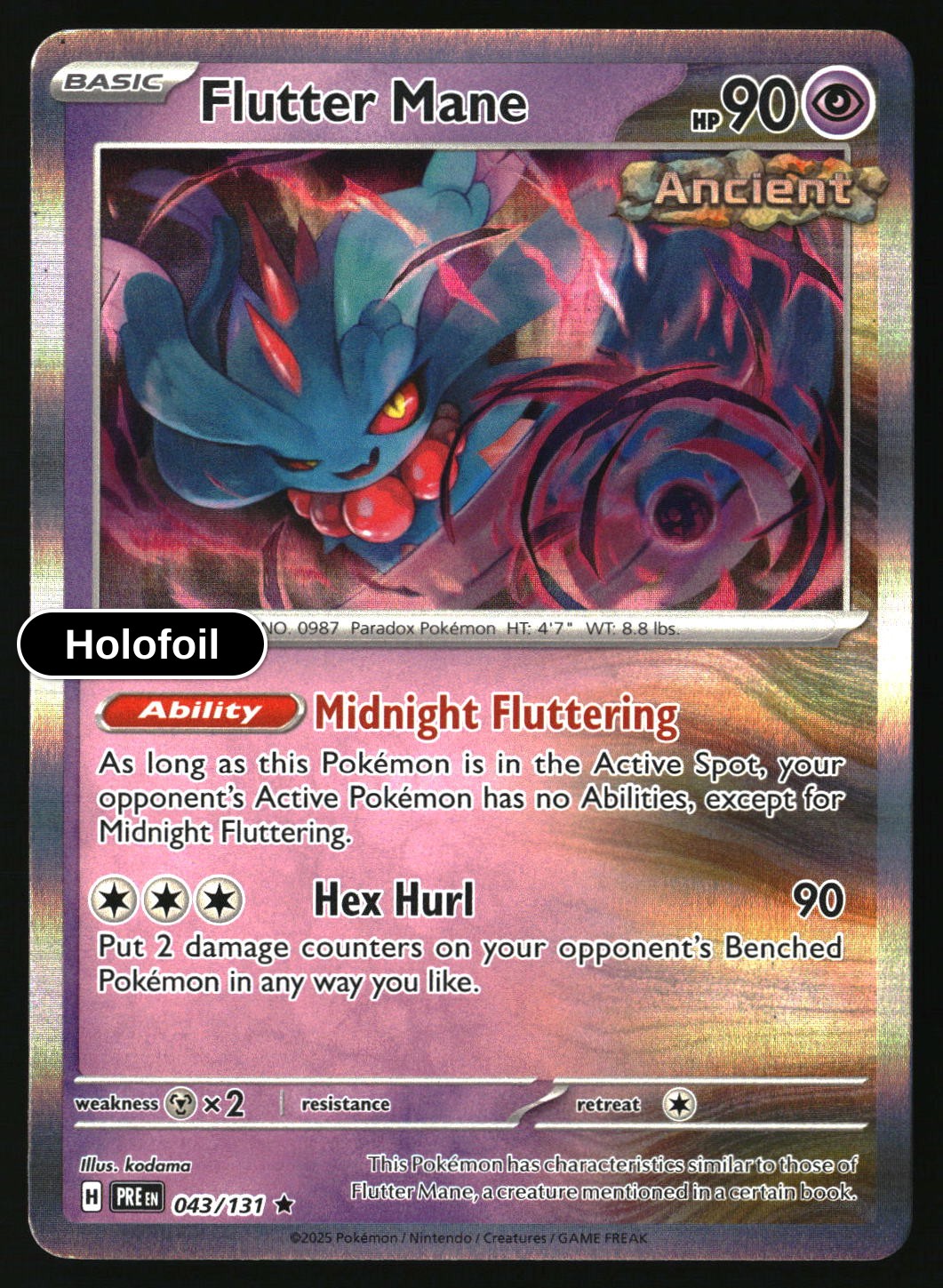 Flutter Mane - 043/131 - [PRE - SV: Prismatic Evolutions] - Holofoil
