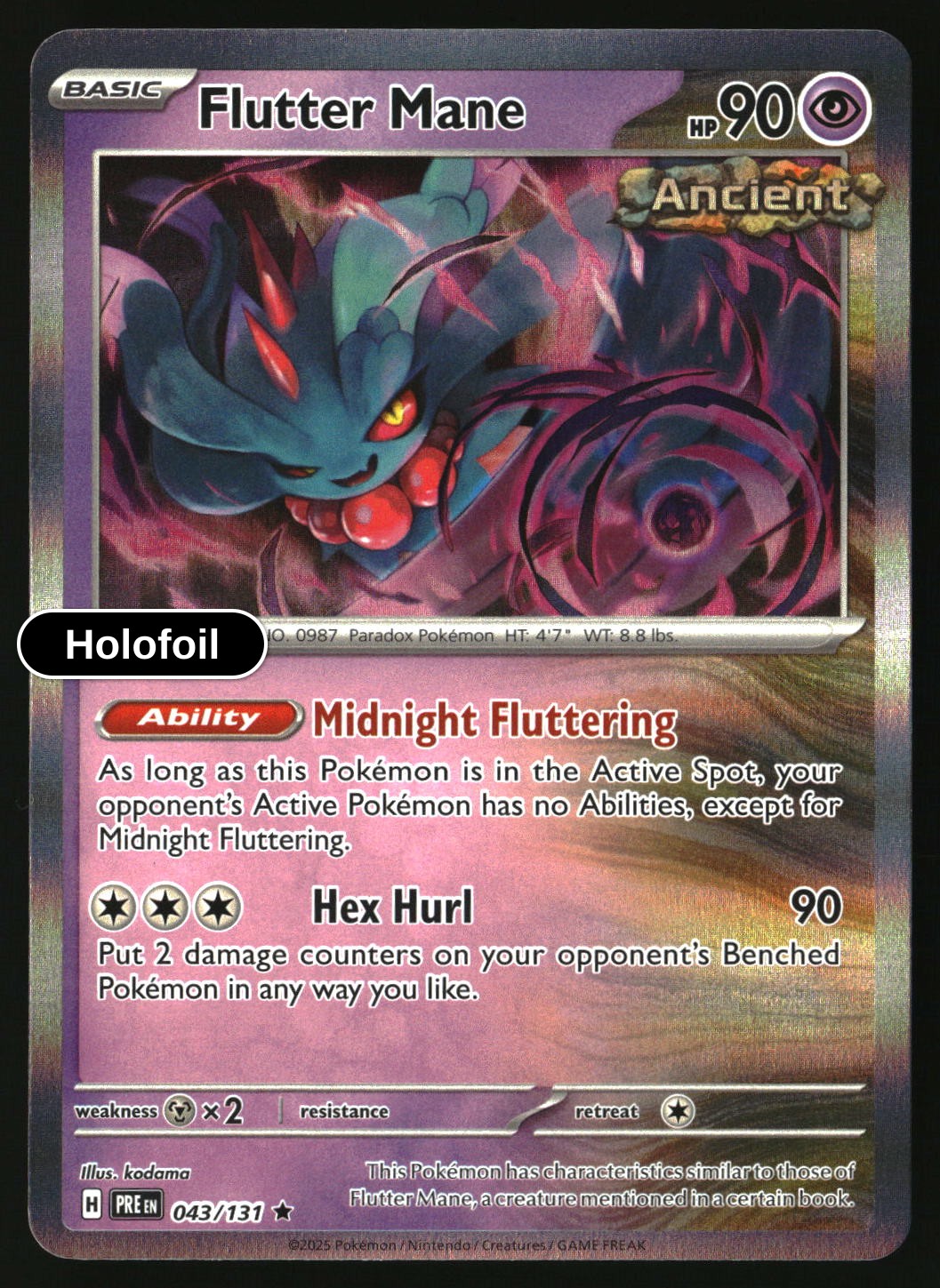 Flutter Mane - 043/131 - [PRE - SV: Prismatic Evolutions] - Holofoil