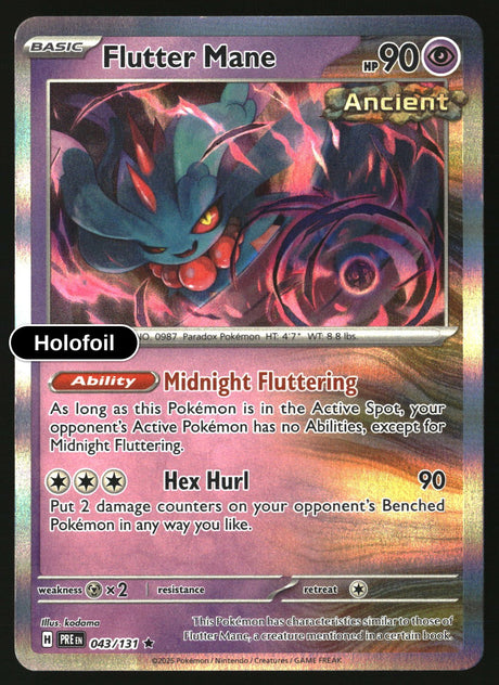 Flutter Mane - 043/131 - [PRE - SV: Prismatic Evolutions] - Holofoil