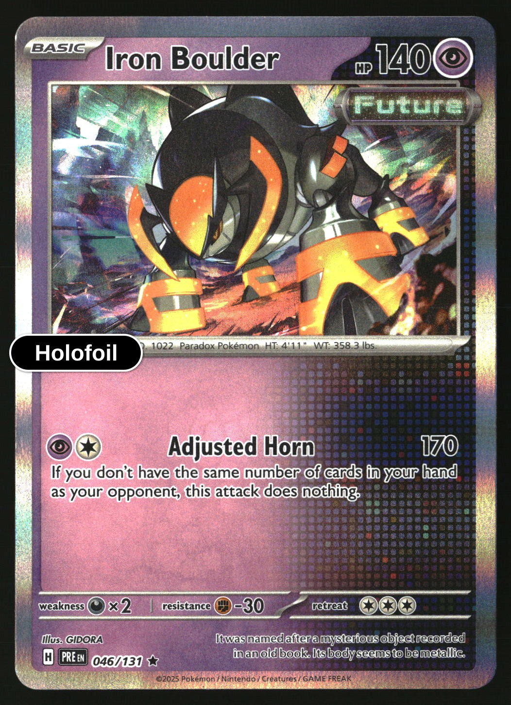Iron Boulder - 046/131 - [PRE - SV: Prismatic Evolutions] - Holofoil