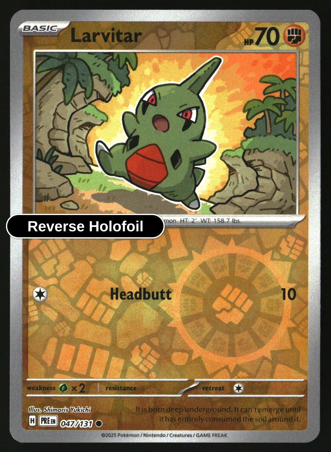 Larvitar - 047/131 - [PRE - SV: Prismatic Evolutions] - Reverse Holofoil