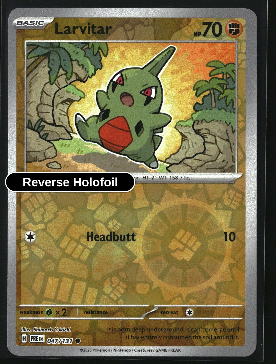 Larvitar - 047/131 - [PRE - SV: Prismatic Evolutions] - Reverse Holofoil