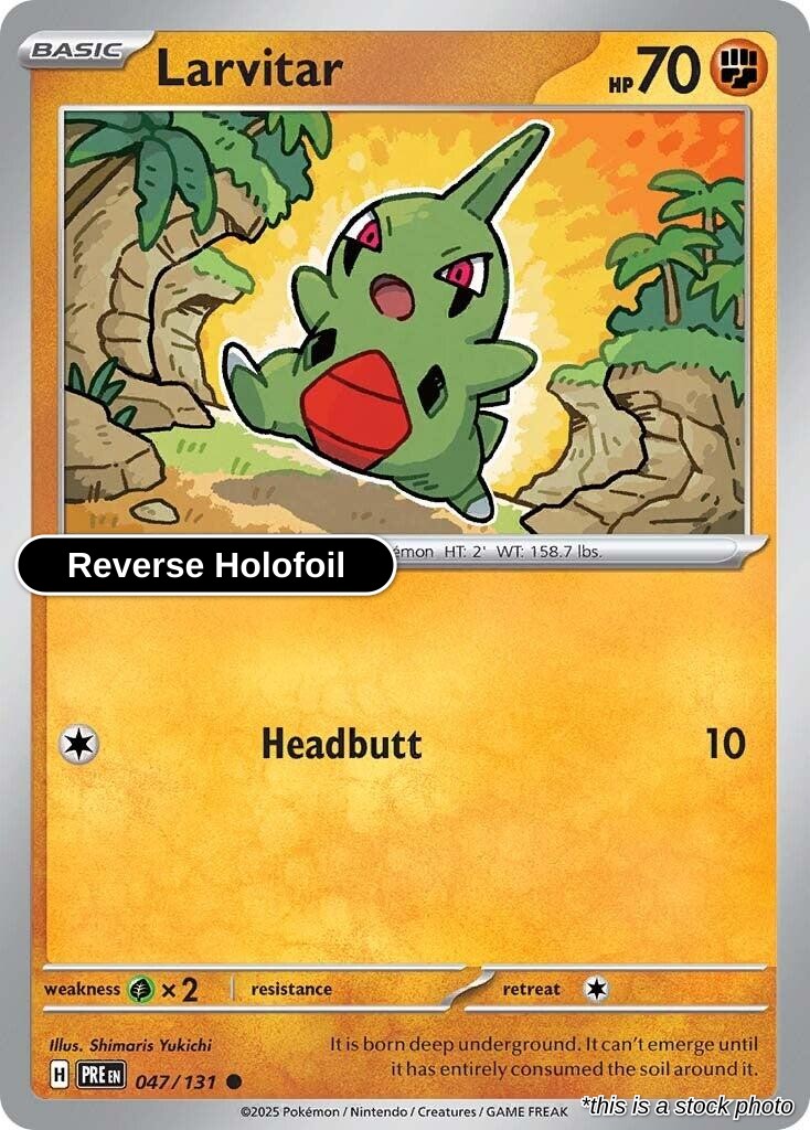 Larvitar - 047/131 - [PRE - SV: Prismatic Evolutions] - Reverse Holofoil