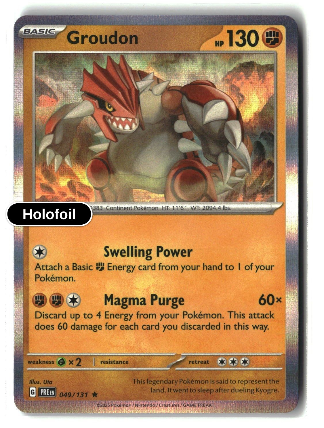 Groudon - 049/131 - [PRE - SV: Prismatic Evolutions] - Holofoil