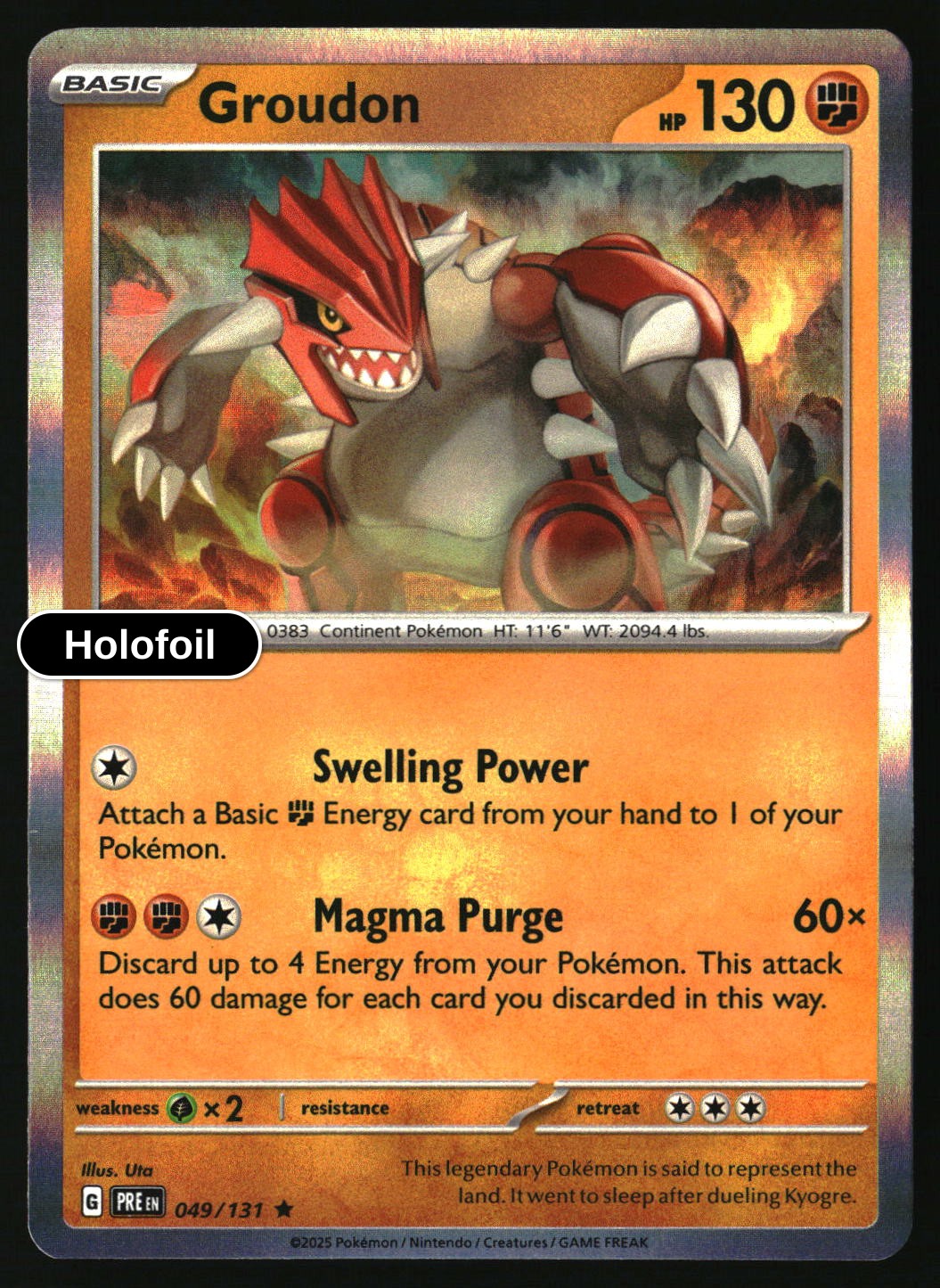 Groudon - 049/131 - [PRE - SV: Prismatic Evolutions] - Holofoil