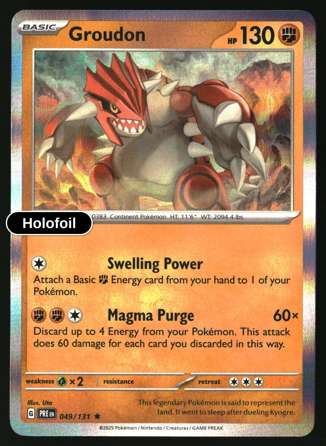 Groudon - 049/131 - [PRE - SV: Prismatic Evolutions] - Holofoil