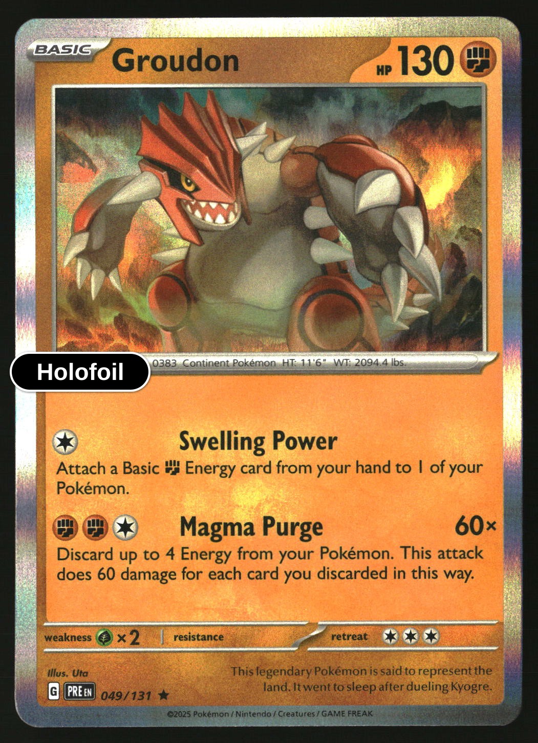 Groudon - 049/131 - [PRE - SV: Prismatic Evolutions] - Holofoil