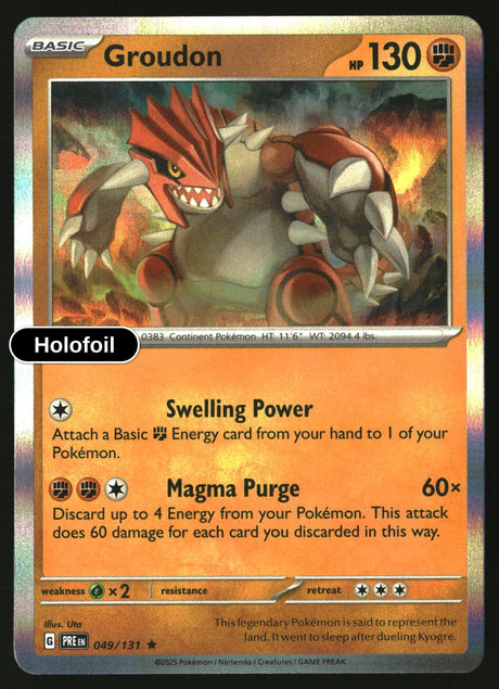 Groudon - 049/131 - [PRE - SV: Prismatic Evolutions] - Holofoil