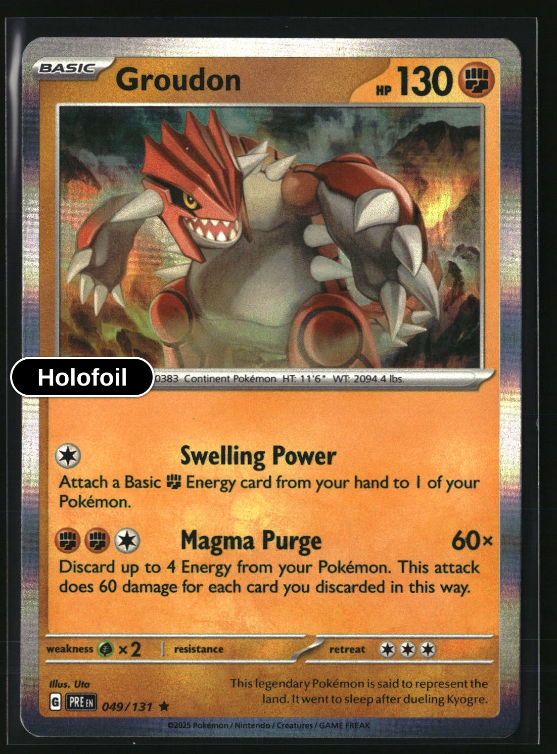 Groudon - 049/131 - [PRE - SV: Prismatic Evolutions] - Holofoil