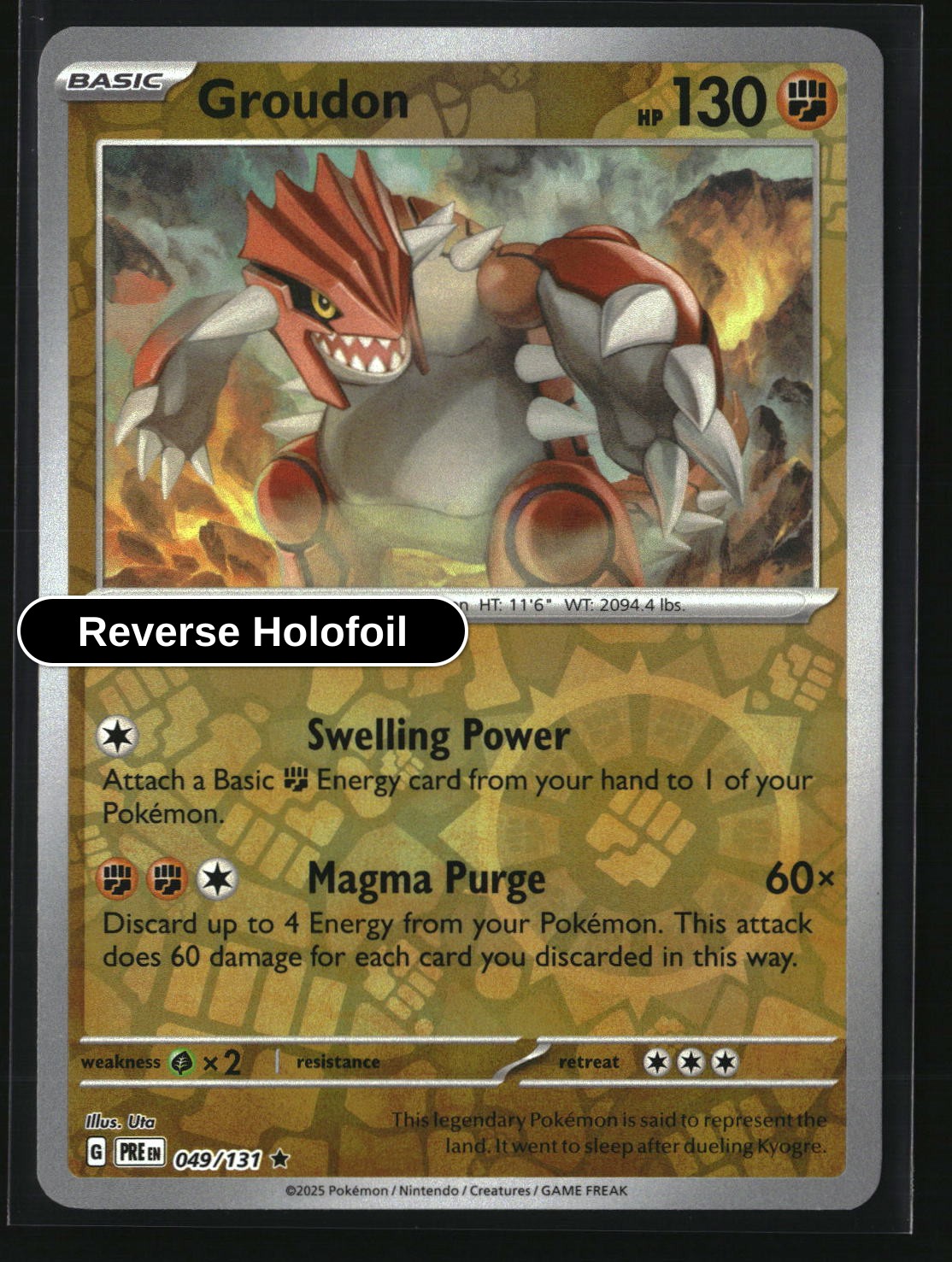 Groudon - 049/131 - [PRE - SV: Prismatic Evolutions] - Reverse Holofoil