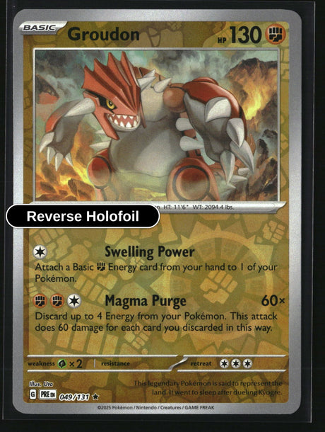 Groudon - 049/131 - [PRE - SV: Prismatic Evolutions] - Reverse Holofoil