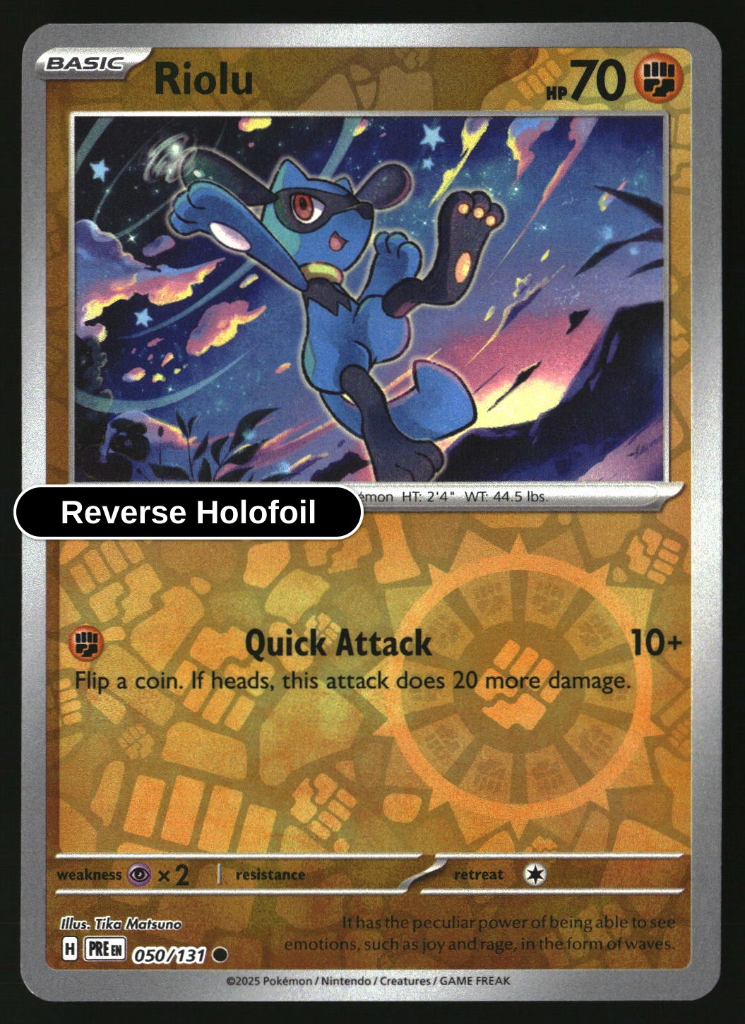 Riolu - 050/131 - [PRE - SV: Prismatic Evolutions] - Reverse Holofoil