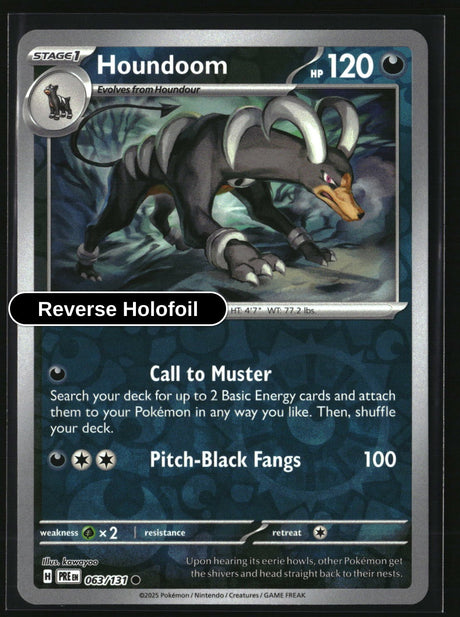 Houndoom - 063/131 - [PRE - SV: Prismatic Evolutions] - Reverse Holofoil