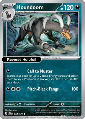 Houndoom - 063/131 - [PRE - SV: Prismatic Evolutions] - Reverse Holofoil
