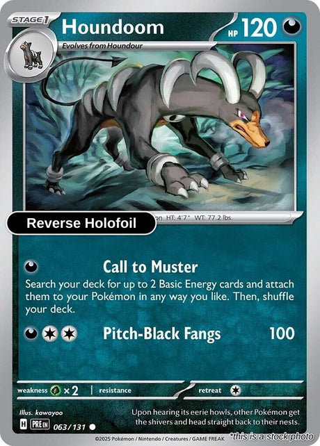 Houndoom - 063/131 - [PRE - SV: Prismatic Evolutions] - Reverse Holofoil