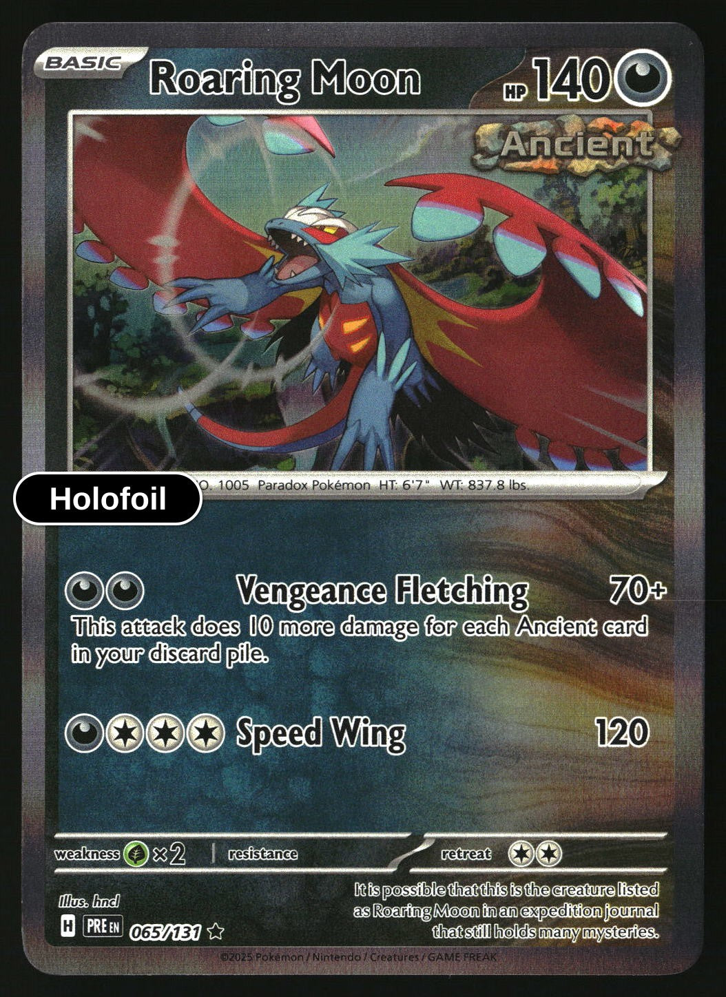Roaring Moon - 065/131 - [PRE - SV: Prismatic Evolutions] - Holofoil