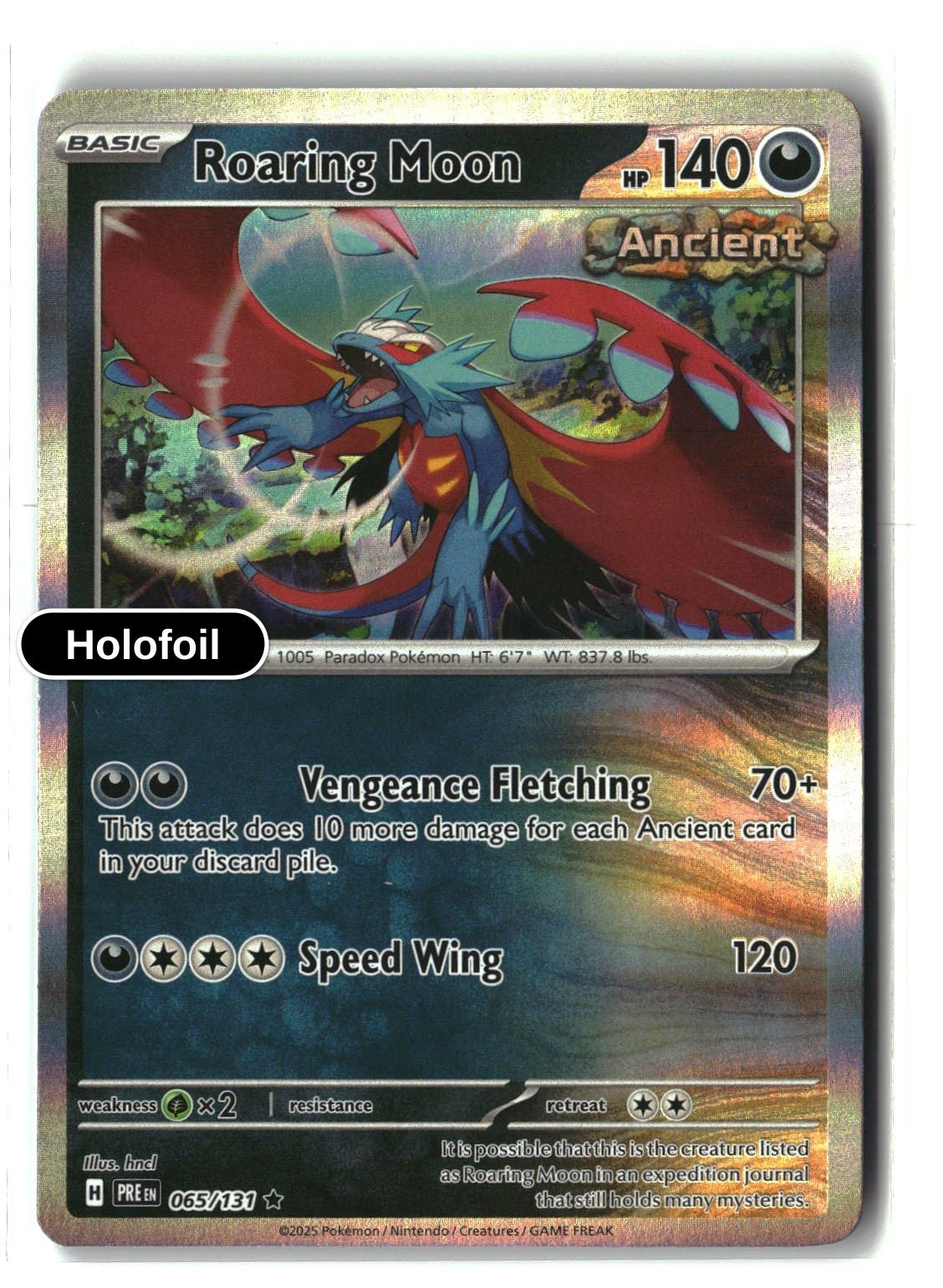 Roaring Moon - 065/131 - [PRE - SV: Prismatic Evolutions] - Holofoil