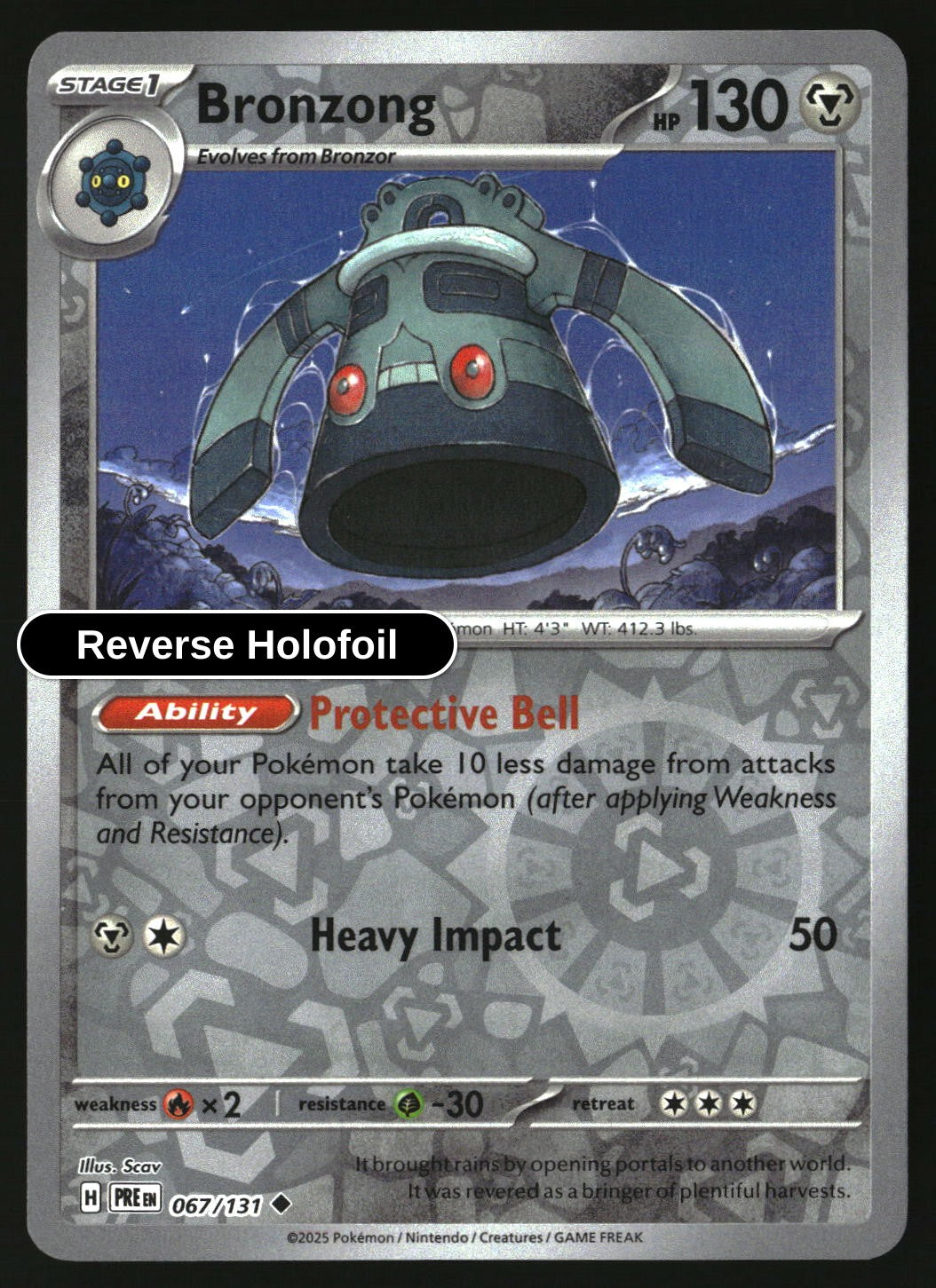 Bronzong - 067/131 - [PRE - SV: Prismatic Evolutions] - Reverse Holofoil