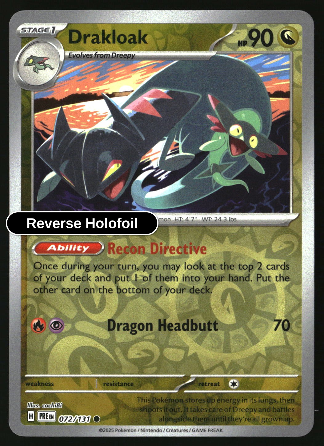 Drakloak - 072/131 - [PRE - SV: Prismatic Evolutions] - Reverse Holofoil