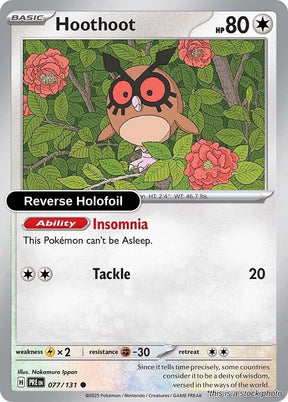 Hoothoot - 077/131 - [PRE - SV: Prismatic Evolutions] - Reverse Holofoil