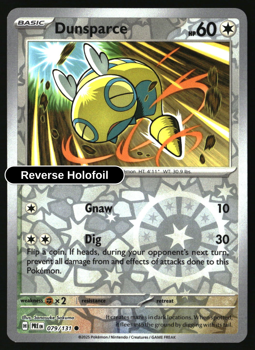Dunsparce - 079/131 - [PRE - SV: Prismatic Evolutions] - Reverse Holofoil