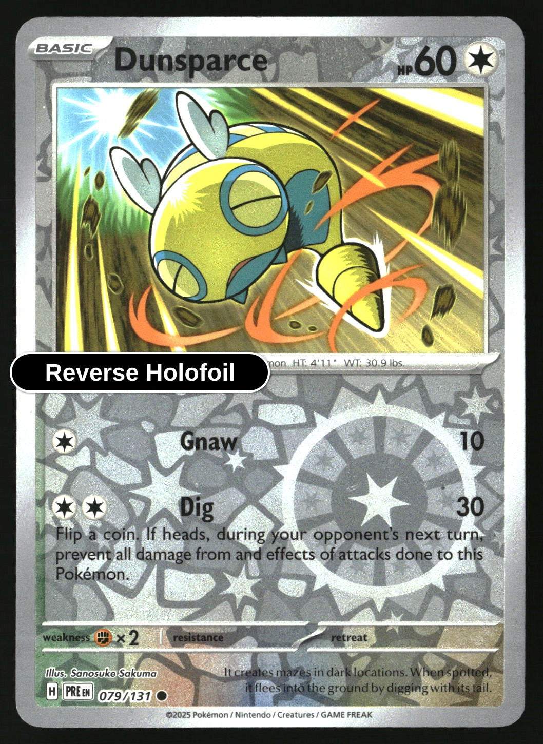 Dunsparce - 079/131 - [PRE - SV: Prismatic Evolutions] - Reverse Holofoil
