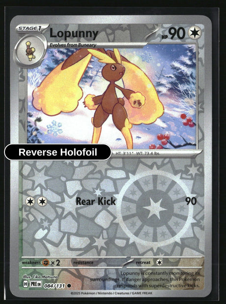 Lopunny - 084/131 - [PRE - SV: Prismatic Evolutions] - Reverse Holofoil