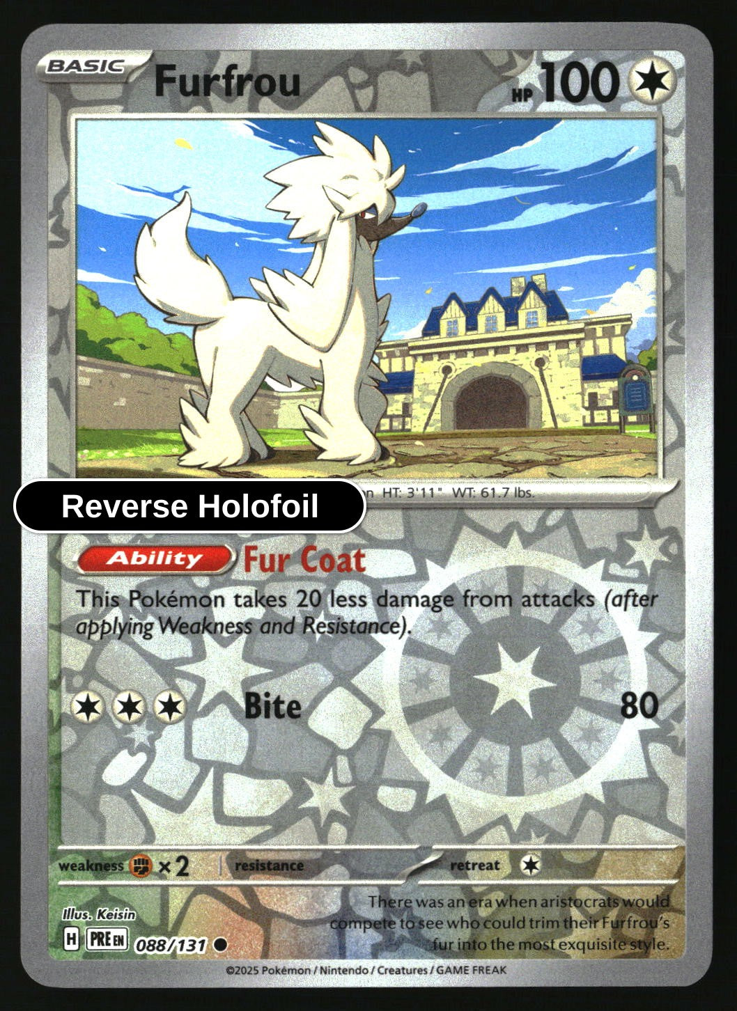 Furfrou - 088/131 - [PRE - SV: Prismatic Evolutions] - Reverse Holofoil