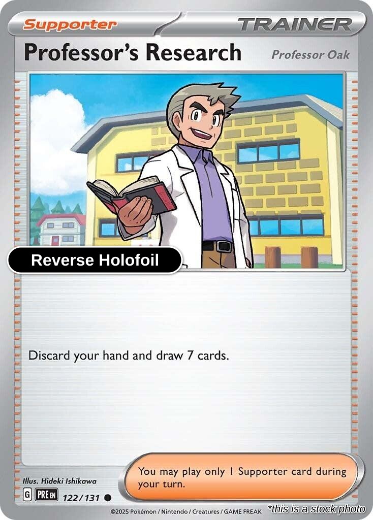 Professor's Research [Professor Oak] - 122/131 - [PRE - SV: Prismatic Evolutions] - Reverse Holofoil