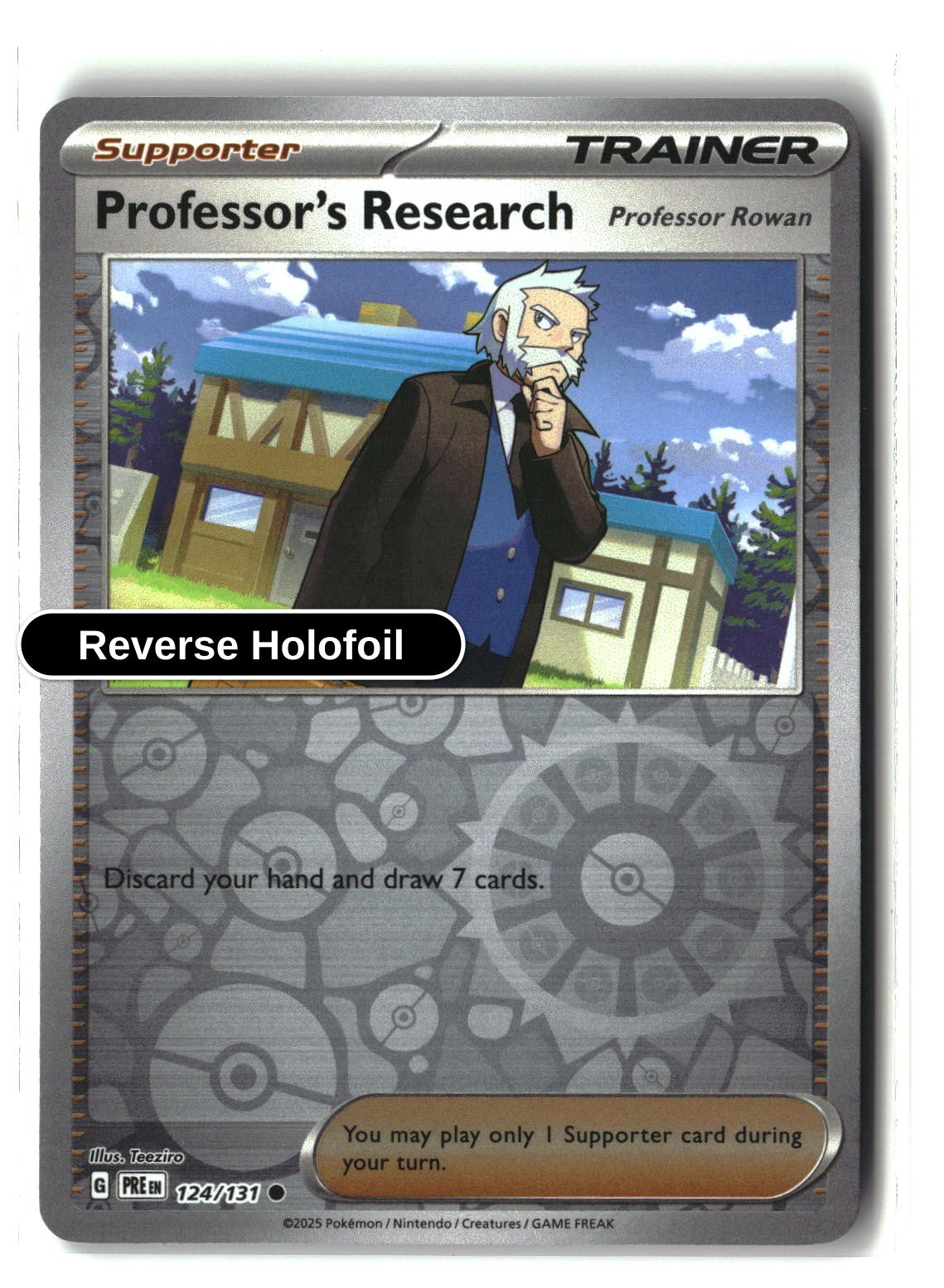 Professor's Research [Professor Rowan] - 124/131 - [PRE - SV: Prismatic Evolutions] - Reverse Holofoil