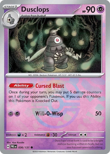 Image for Dusclops (Master Ball Pattern) (036/131) (SV: Prismatic Evolutions) - Pokemon