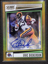 Eric Dickerson 2022 Score Signatures Gold Zone #160 #/50