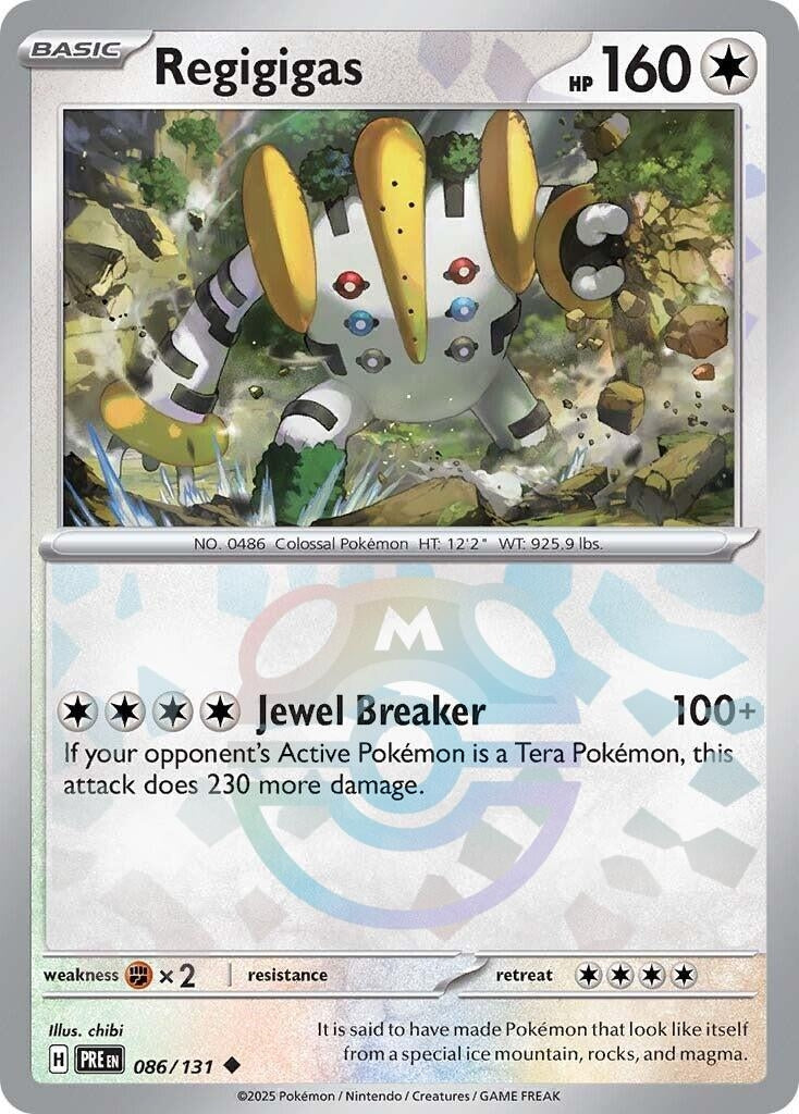 Regigigas (Master Ball Pattern) (086/131) (PRE)