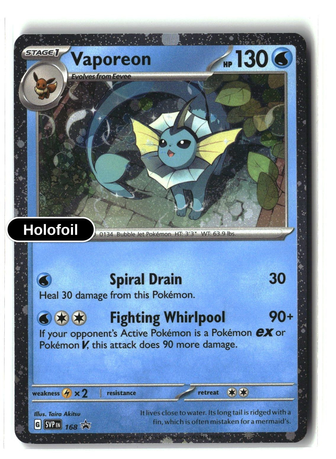 Vaporeon - 168 (Cosmos Holo)