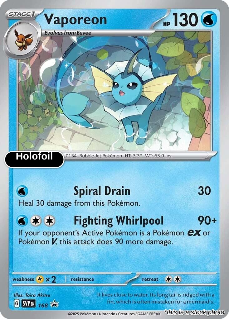 Vaporeon - 168 (Cosmos Holo)
