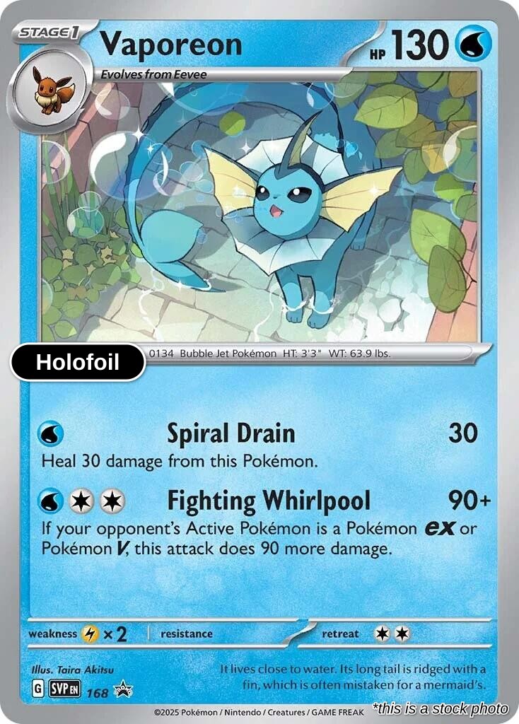 Vaporeon - 168 (Cosmos Holo)