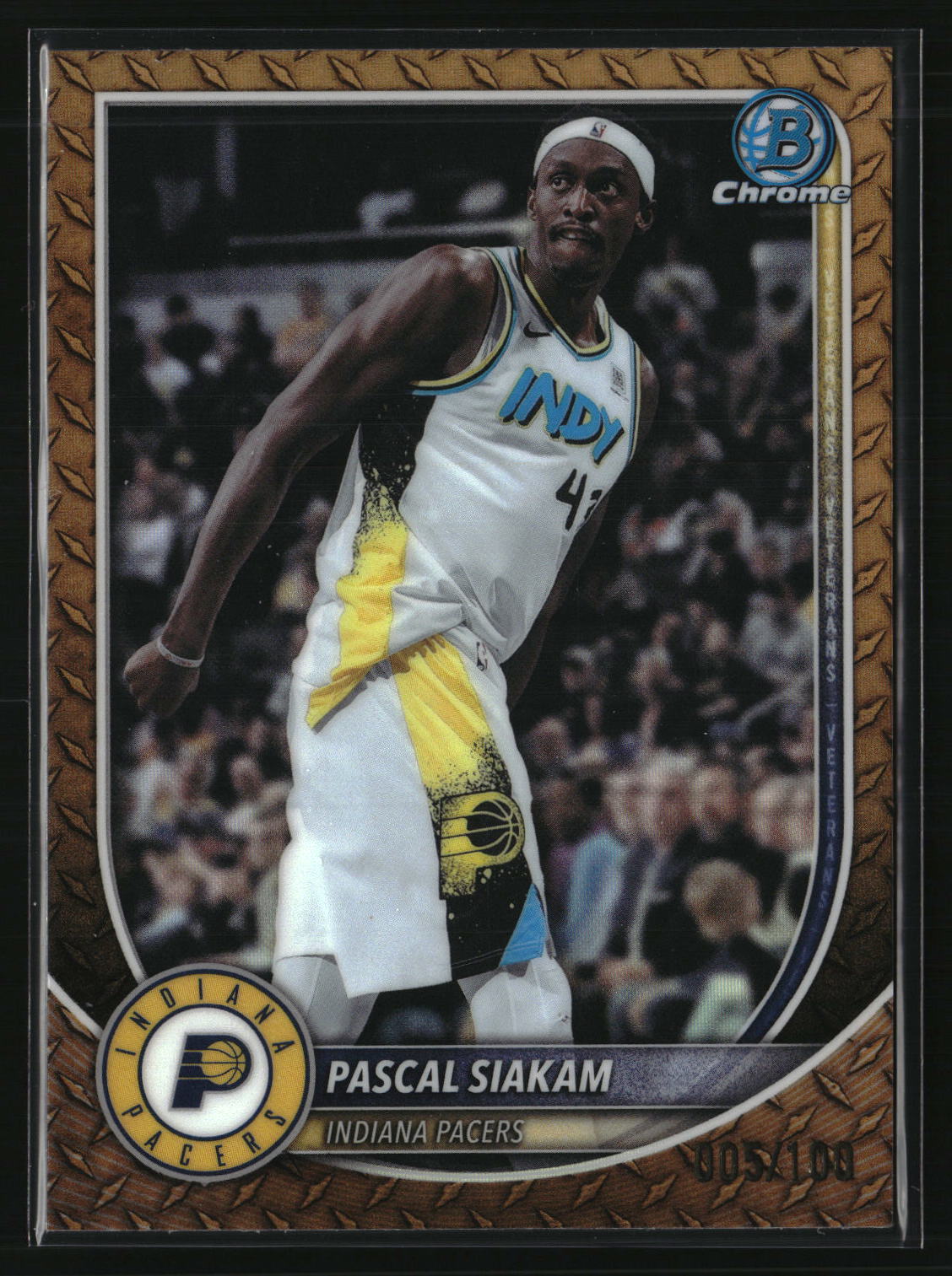 Pascal Siakam 2025-26 Bowman Chrome Steel Metal Refractors #BCV-79 #/100
