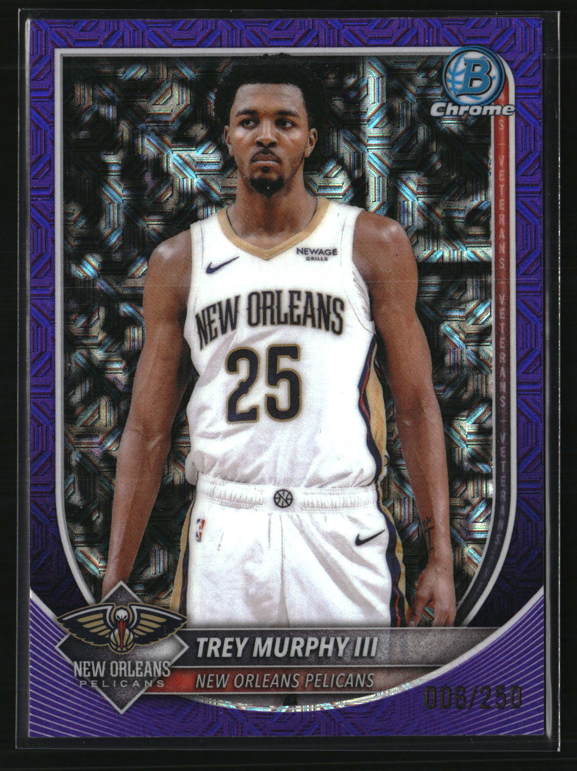 Trey Murphy III 2025-26 Bowman Chrome Purple Mojo Refractors #BCV-141 #/250
