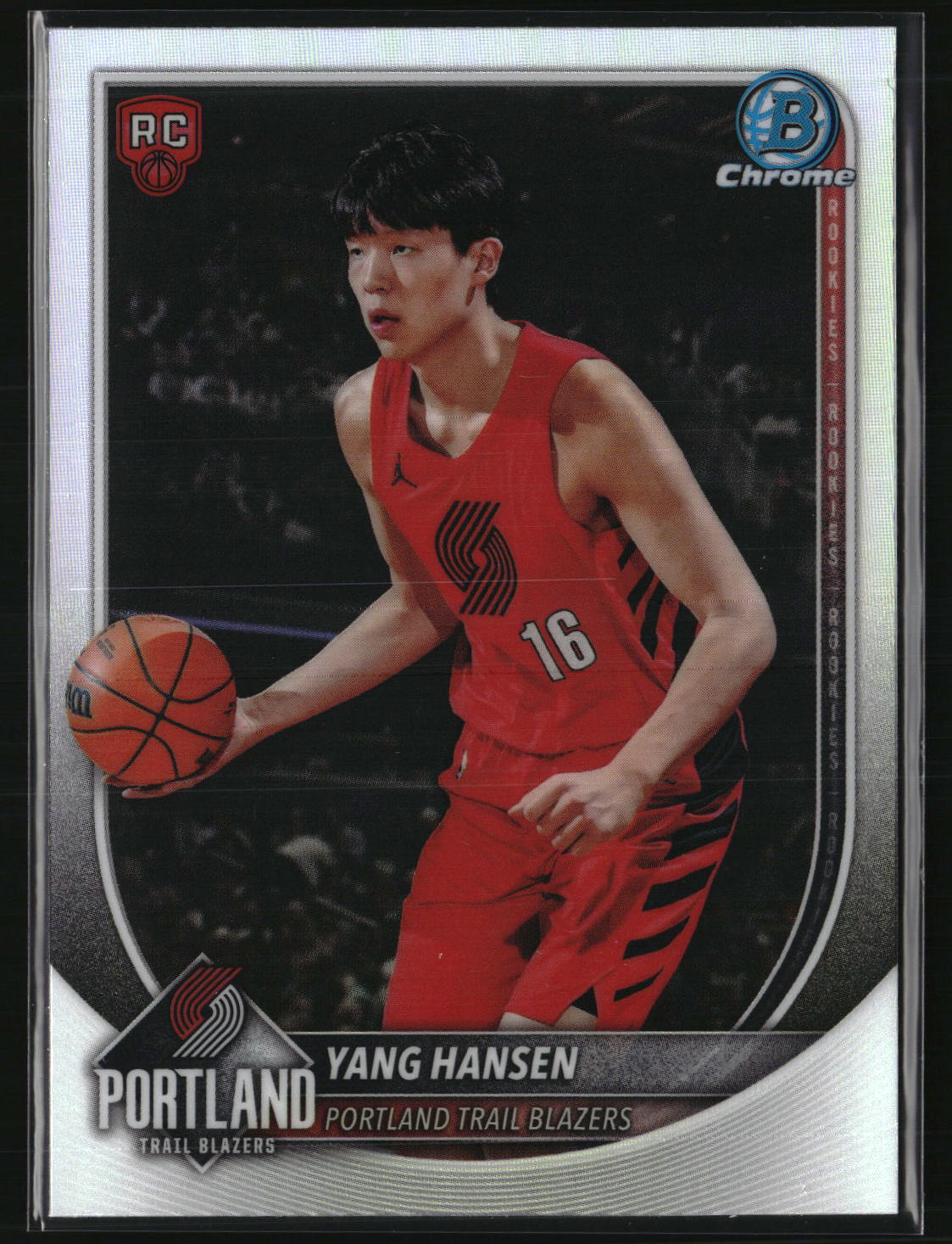 Yang Hansen 2025-26 Bowman Chrome Rookie Red RC Logo #BRR-16