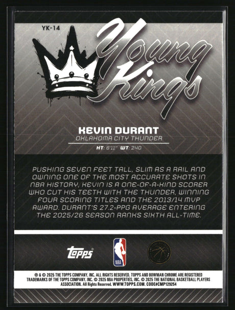 Kevin Durant 2025-26 Bowman Young Kings #YK-14