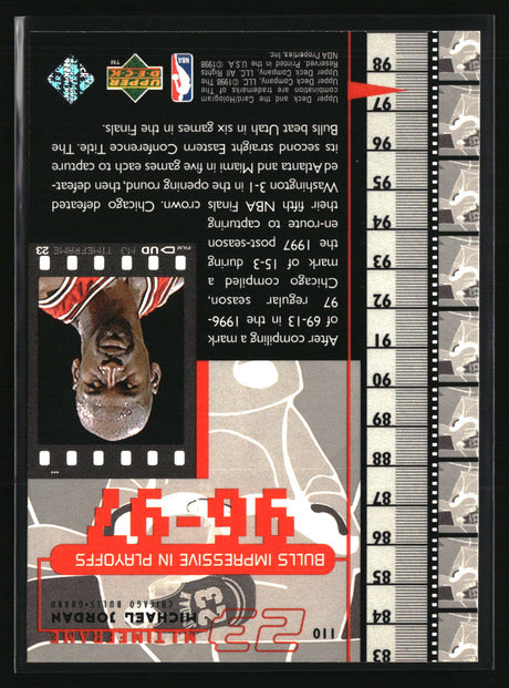Michael Jordan 1998 Upper Deck Michael Jordan Living Legend #110