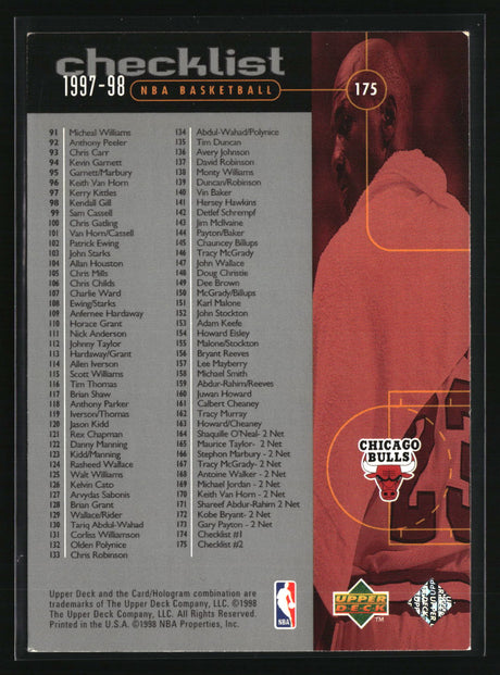 Michael Jordan 1998-99 Upper Deck #175