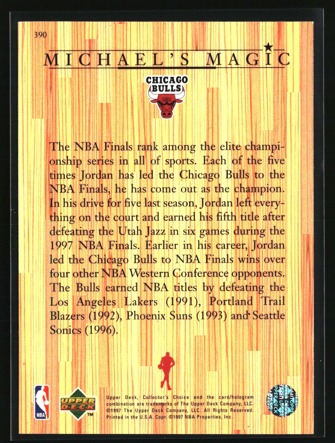 Michael Jordan 1997-98 Collector's Choice #390