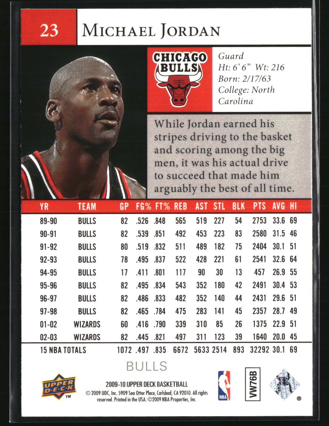Michael Jordan 2009-10 Upper Deck #23